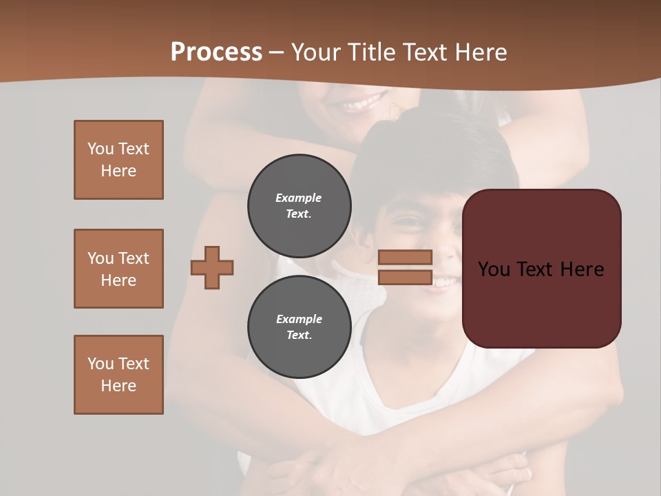 An Indian Mother With Her Two Sons PowerPoint Template