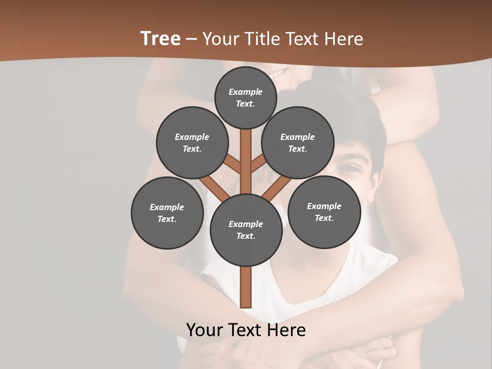 An Indian Mother With Her Two Sons PowerPoint Template