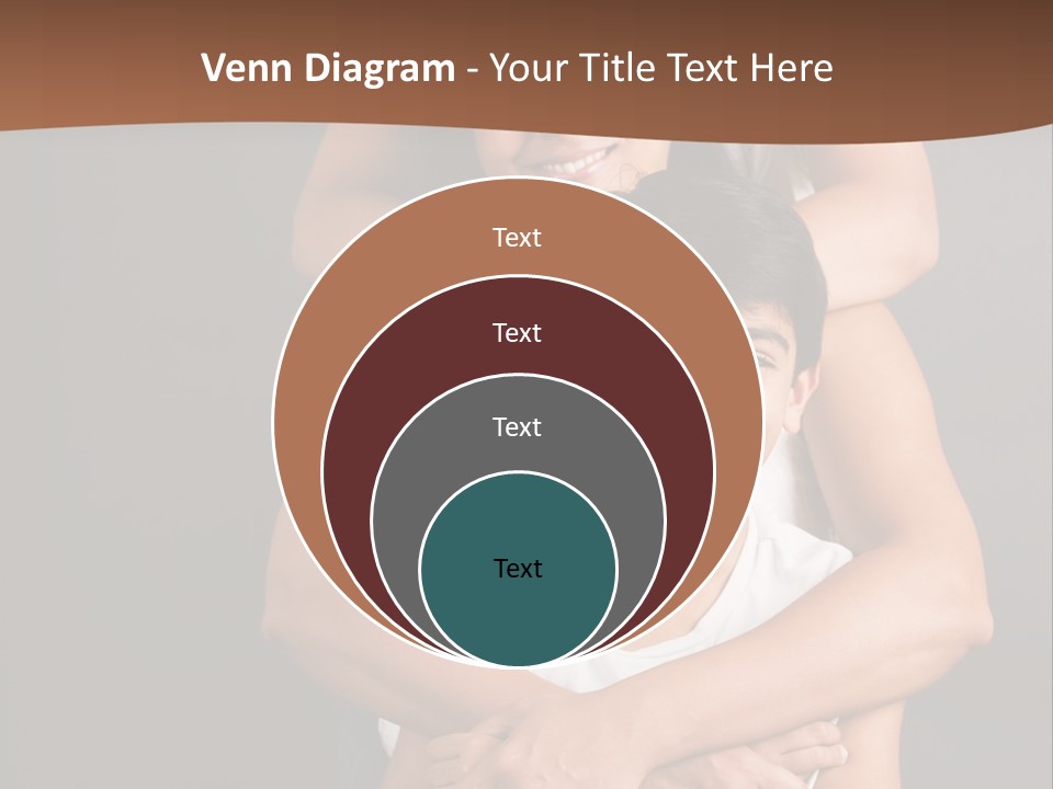 An Indian Mother With Her Two Sons PowerPoint Template