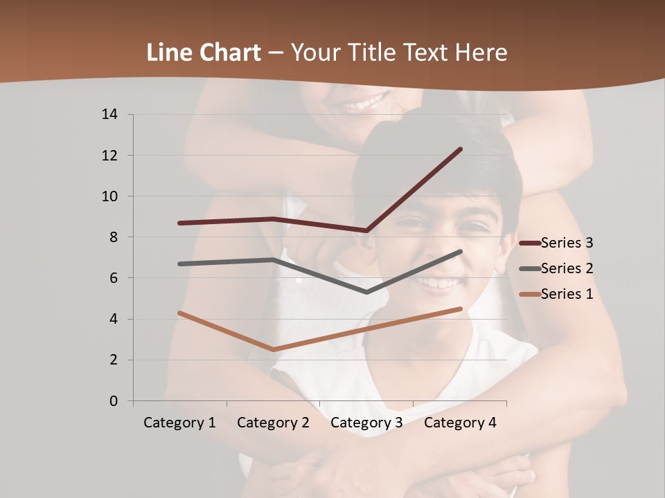 An Indian Mother With Her Two Sons PowerPoint Template
