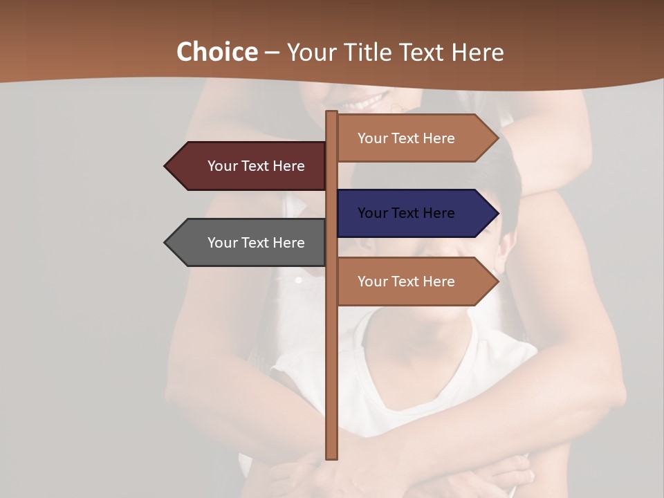 An Indian Mother With Her Two Sons PowerPoint Template