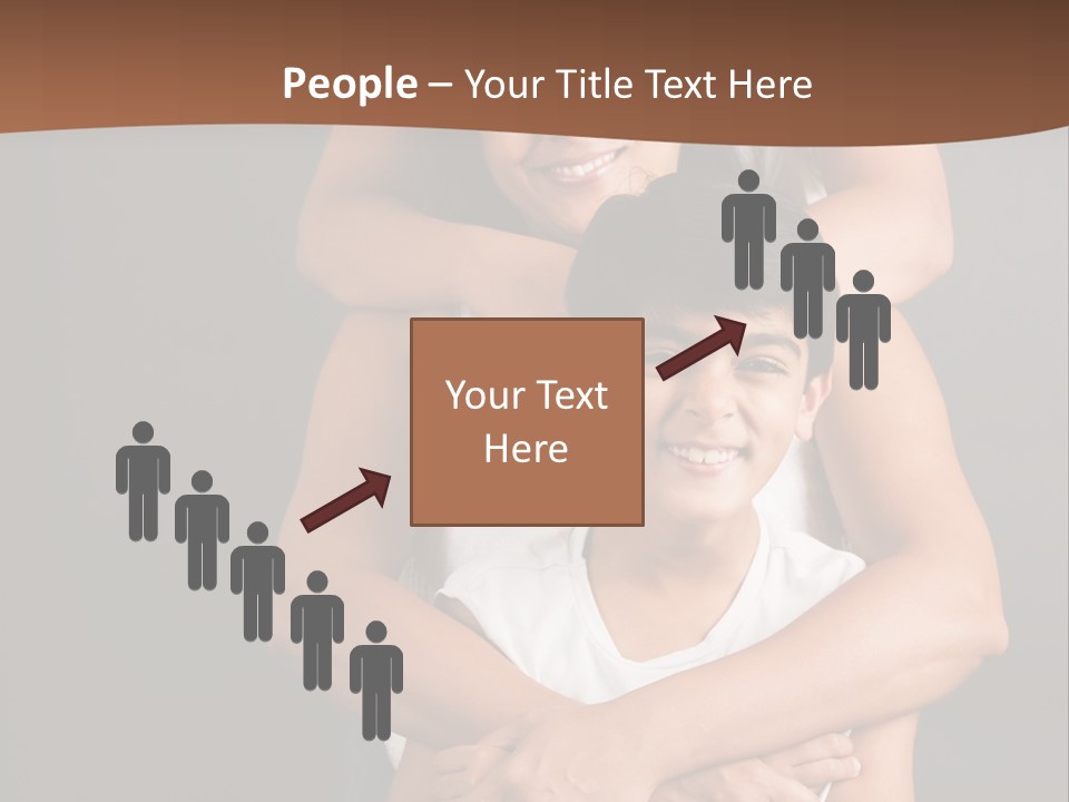 An Indian Mother With Her Two Sons PowerPoint Template
