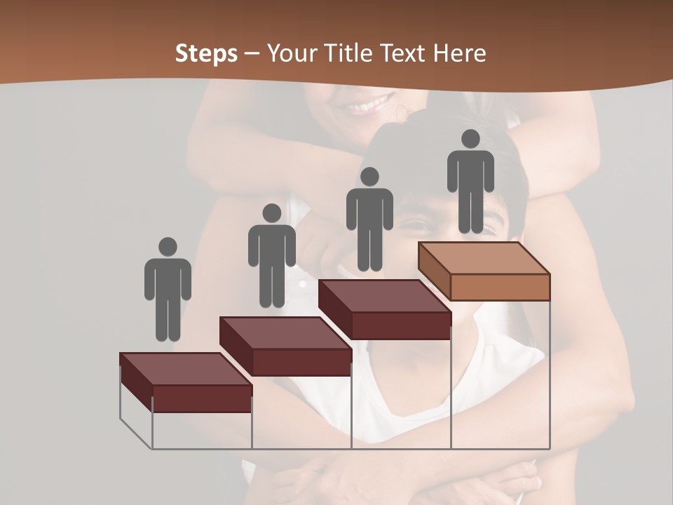 An Indian Mother With Her Two Sons PowerPoint Template