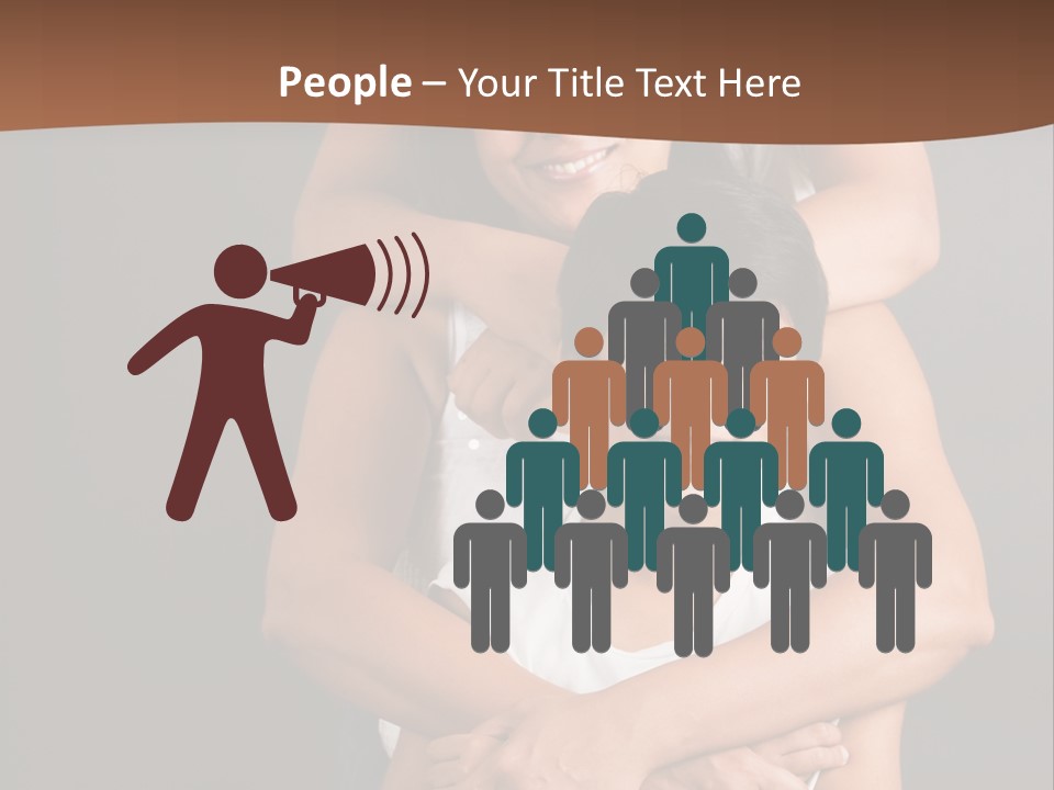 An Indian Mother With Her Two Sons PowerPoint Template