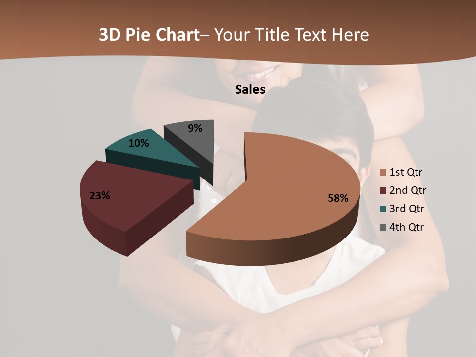An Indian Mother With Her Two Sons PowerPoint Template