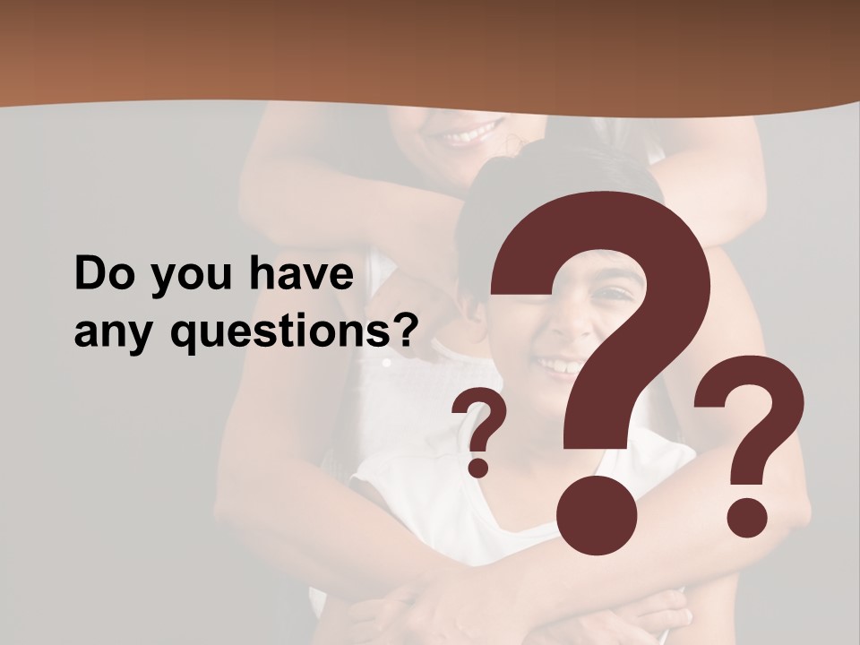 An Indian Mother With Her Two Sons PowerPoint Template