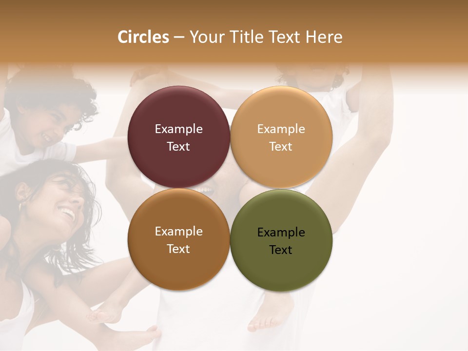 Family Lifestyle Portrait Of A Mum And Dad With Their Two Kids Having Fun PowerPoint Template