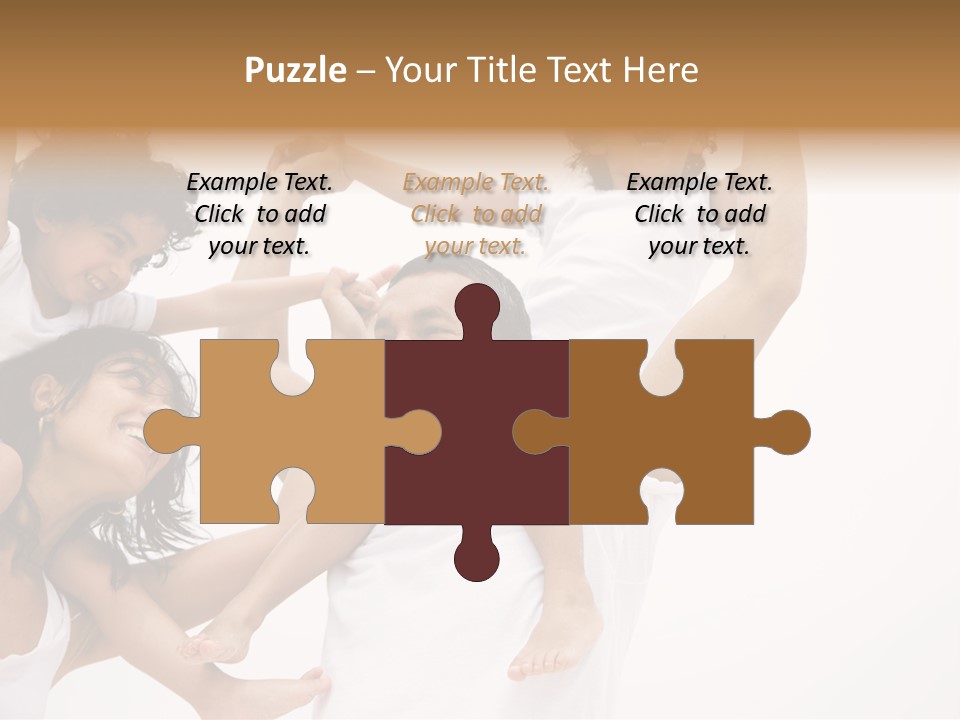 Family Lifestyle Portrait Of A Mum And Dad With Their Two Kids Having Fun PowerPoint Template