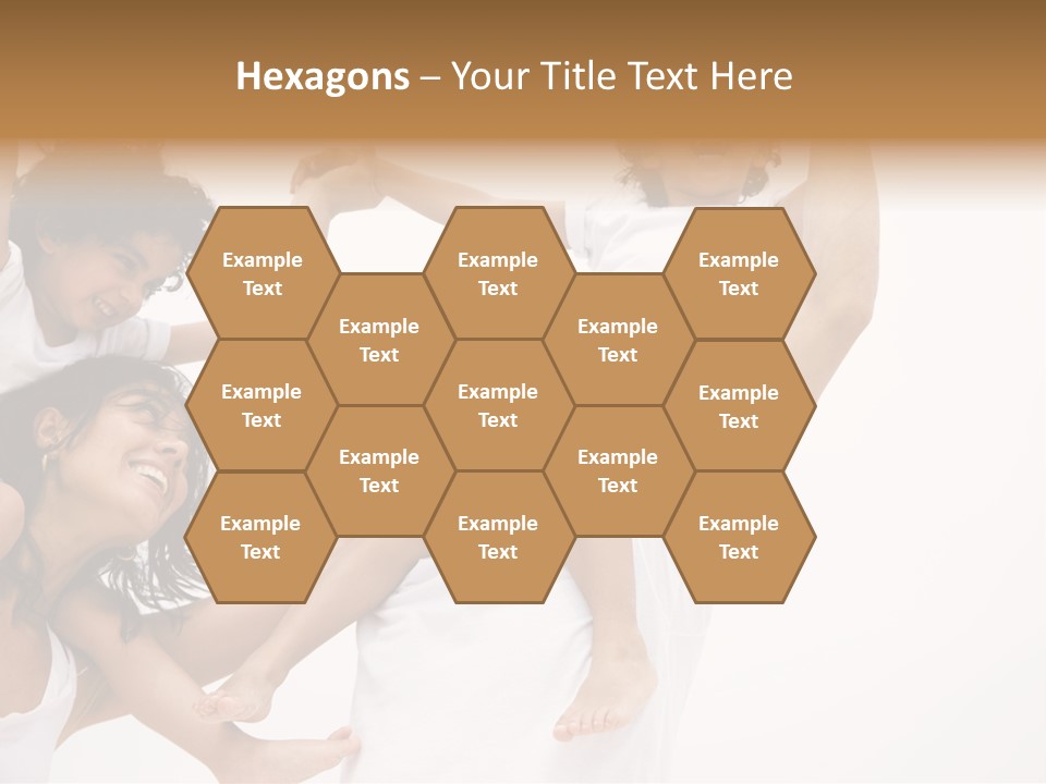 Family Lifestyle Portrait Of A Mum And Dad With Their Two Kids Having Fun PowerPoint Template