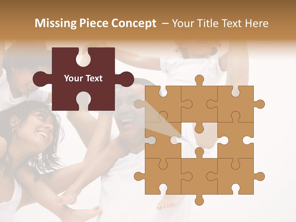 Family Lifestyle Portrait Of A Mum And Dad With Their Two Kids Having Fun PowerPoint Template