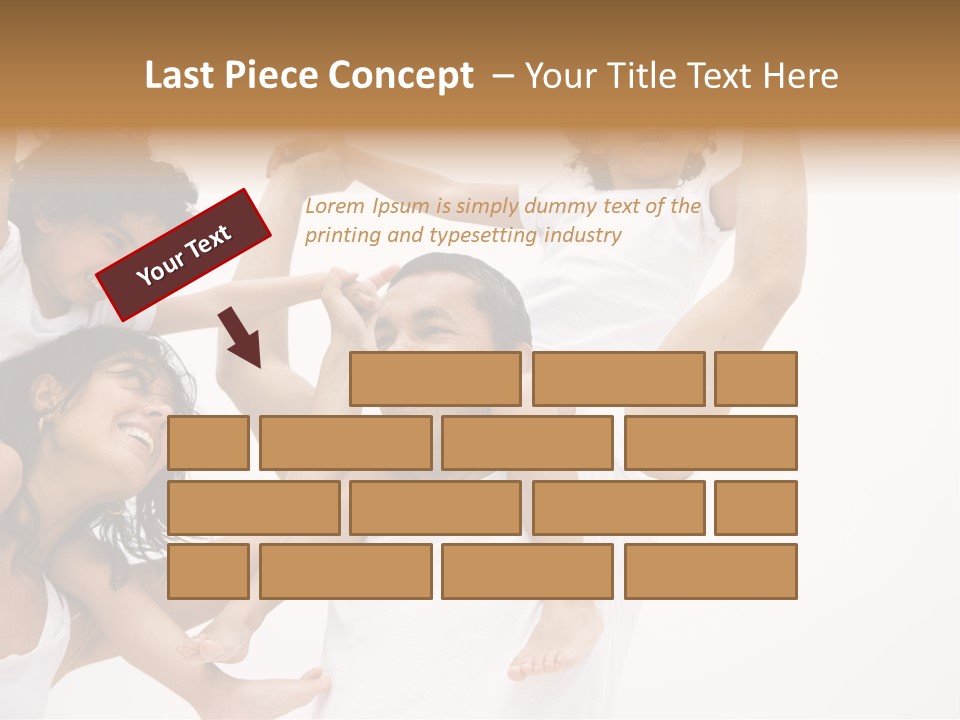 Family Lifestyle Portrait Of A Mum And Dad With Their Two Kids Having Fun PowerPoint Template