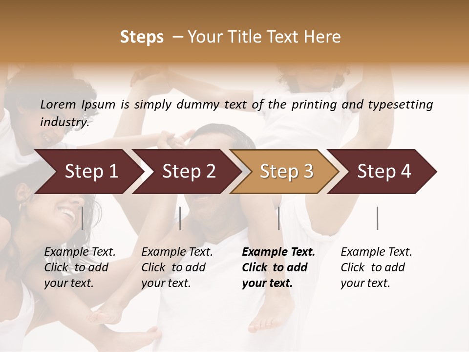Family Lifestyle Portrait Of A Mum And Dad With Their Two Kids Having Fun PowerPoint Template
