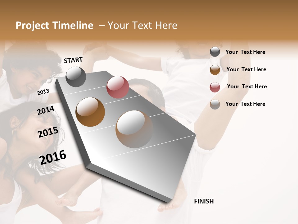 Family Lifestyle Portrait Of A Mum And Dad With Their Two Kids Having Fun PowerPoint Template