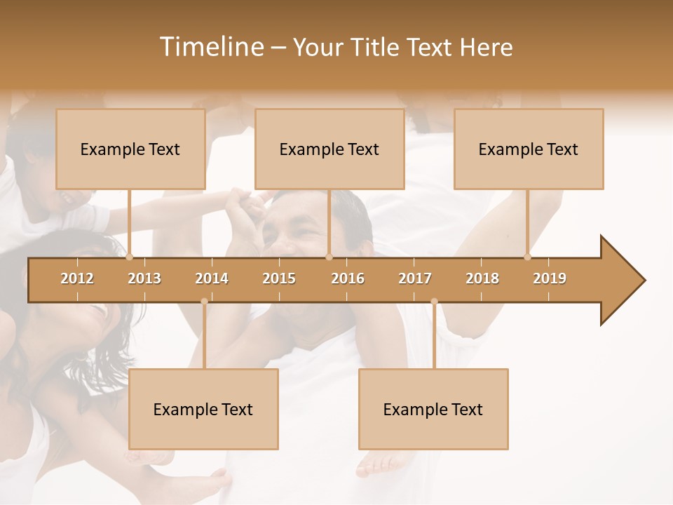 Family Lifestyle Portrait Of A Mum And Dad With Their Two Kids Having Fun PowerPoint Template