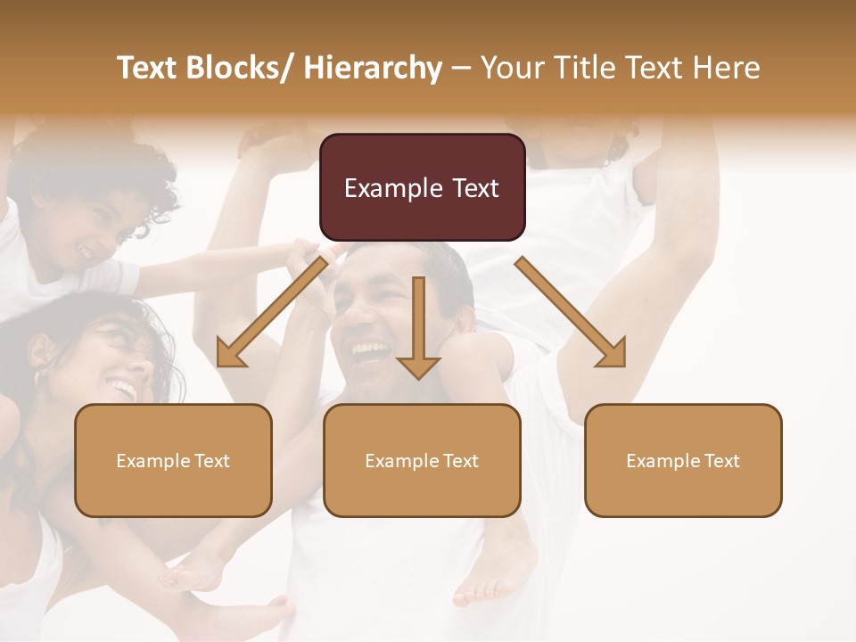 Family Lifestyle Portrait Of A Mum And Dad With Their Two Kids Having Fun PowerPoint Template