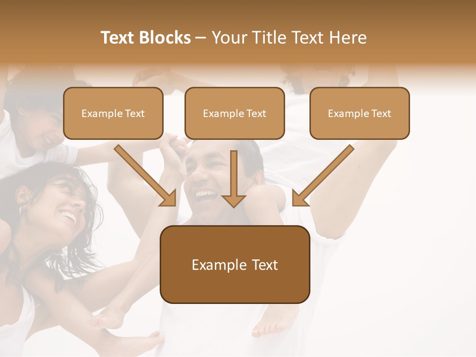 Family Lifestyle Portrait Of A Mum And Dad With Their Two Kids Having Fun PowerPoint Template