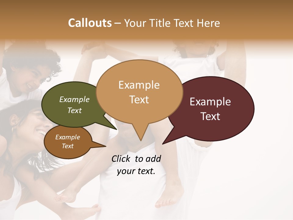 Family Lifestyle Portrait Of A Mum And Dad With Their Two Kids Having Fun PowerPoint Template