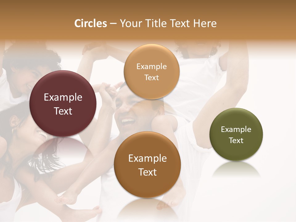 Family Lifestyle Portrait Of A Mum And Dad With Their Two Kids Having Fun PowerPoint Template