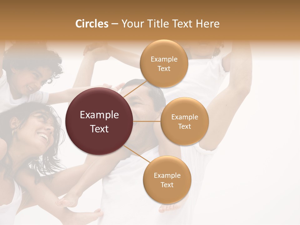 Family Lifestyle Portrait Of A Mum And Dad With Their Two Kids Having Fun PowerPoint Template