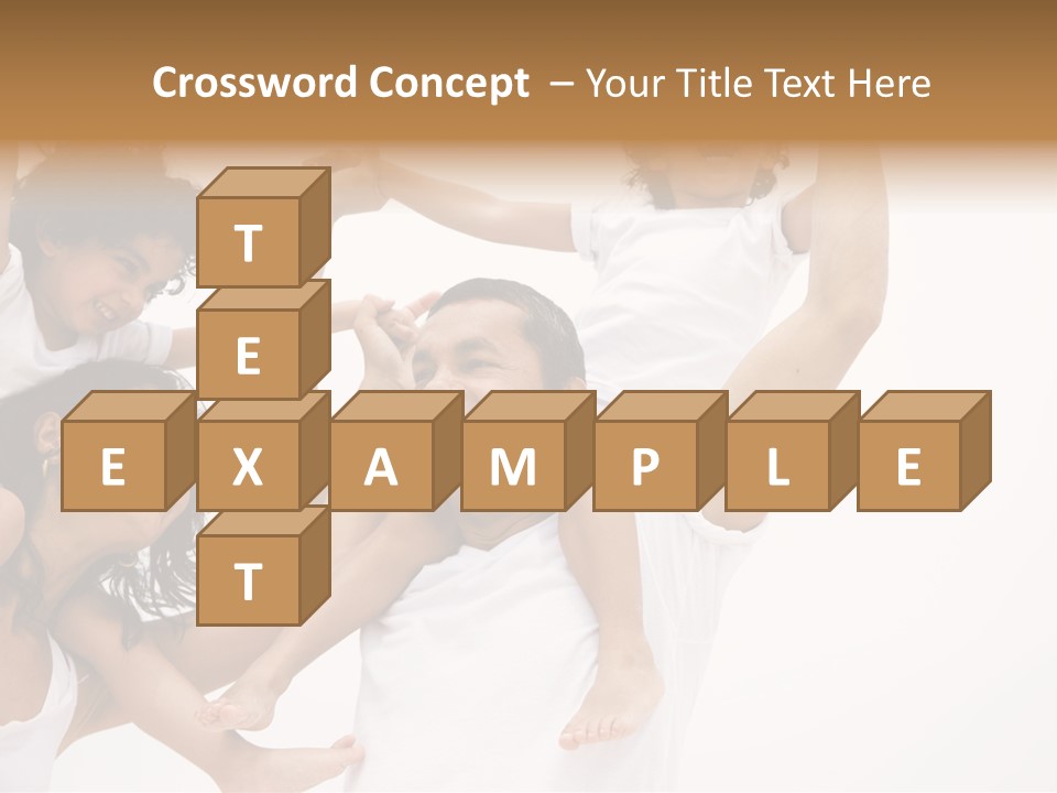 Family Lifestyle Portrait Of A Mum And Dad With Their Two Kids Having Fun PowerPoint Template