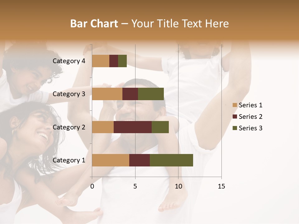 Family Lifestyle Portrait Of A Mum And Dad With Their Two Kids Having Fun PowerPoint Template