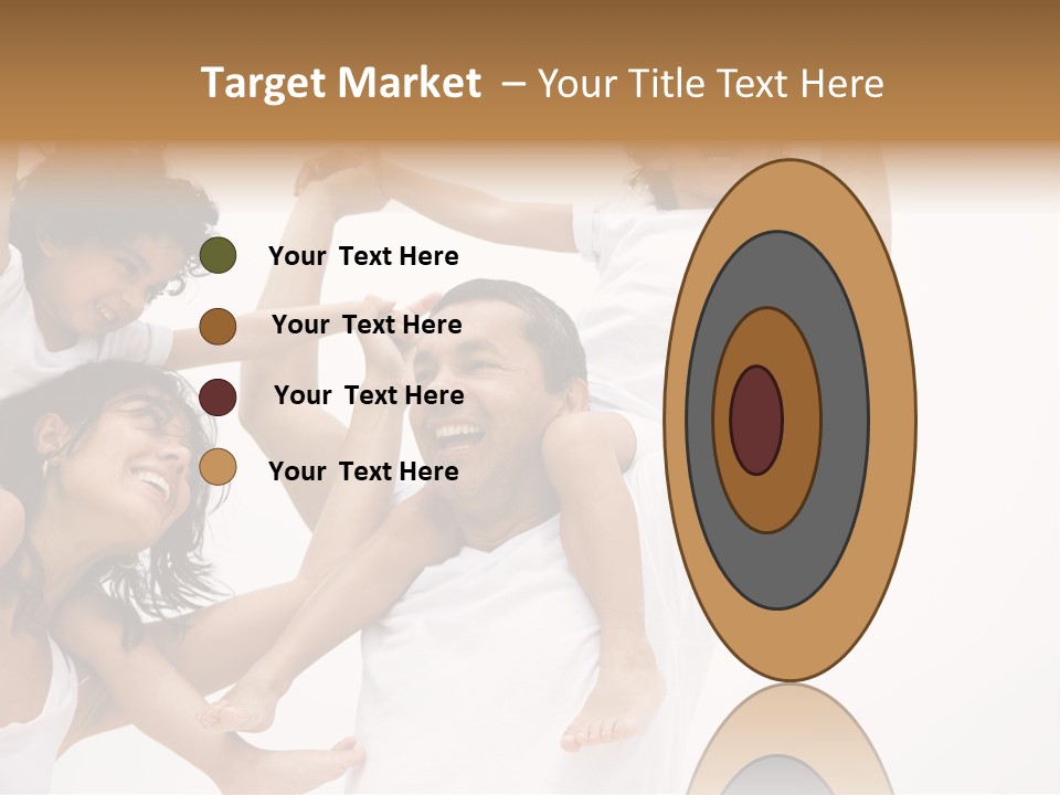 Family Lifestyle Portrait Of A Mum And Dad With Their Two Kids Having Fun PowerPoint Template