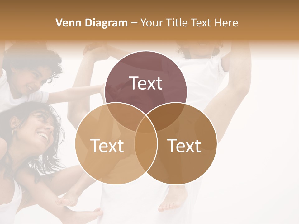 Family Lifestyle Portrait Of A Mum And Dad With Their Two Kids Having Fun PowerPoint Template