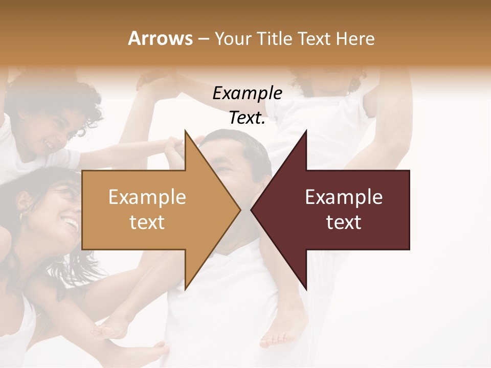 Family Lifestyle Portrait Of A Mum And Dad With Their Two Kids Having Fun PowerPoint Template