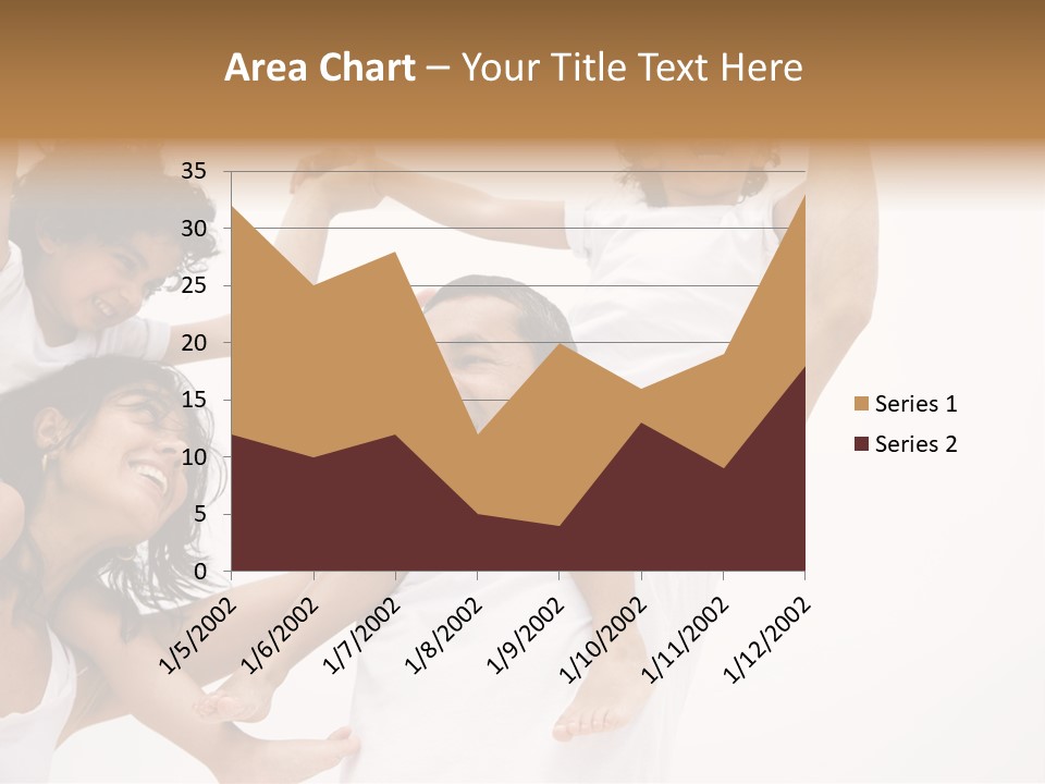 Family Lifestyle Portrait Of A Mum And Dad With Their Two Kids Having Fun PowerPoint Template