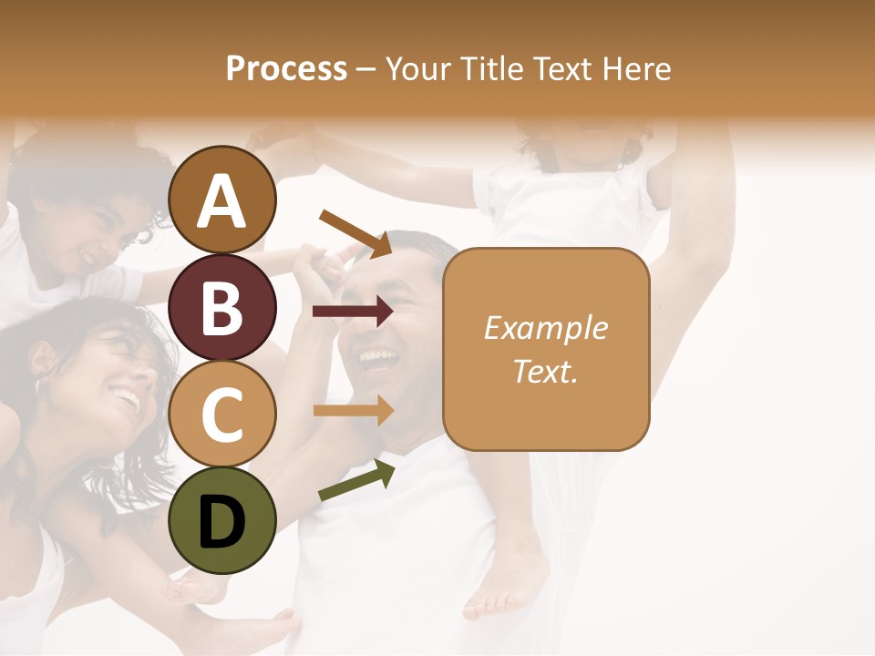 Family Lifestyle Portrait Of A Mum And Dad With Their Two Kids Having Fun PowerPoint Template