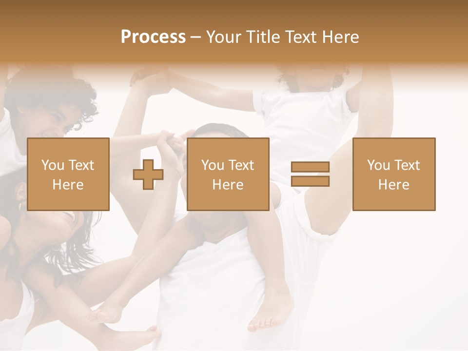 Family Lifestyle Portrait Of A Mum And Dad With Their Two Kids Having Fun PowerPoint Template