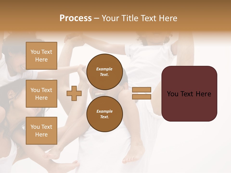 Family Lifestyle Portrait Of A Mum And Dad With Their Two Kids Having Fun PowerPoint Template