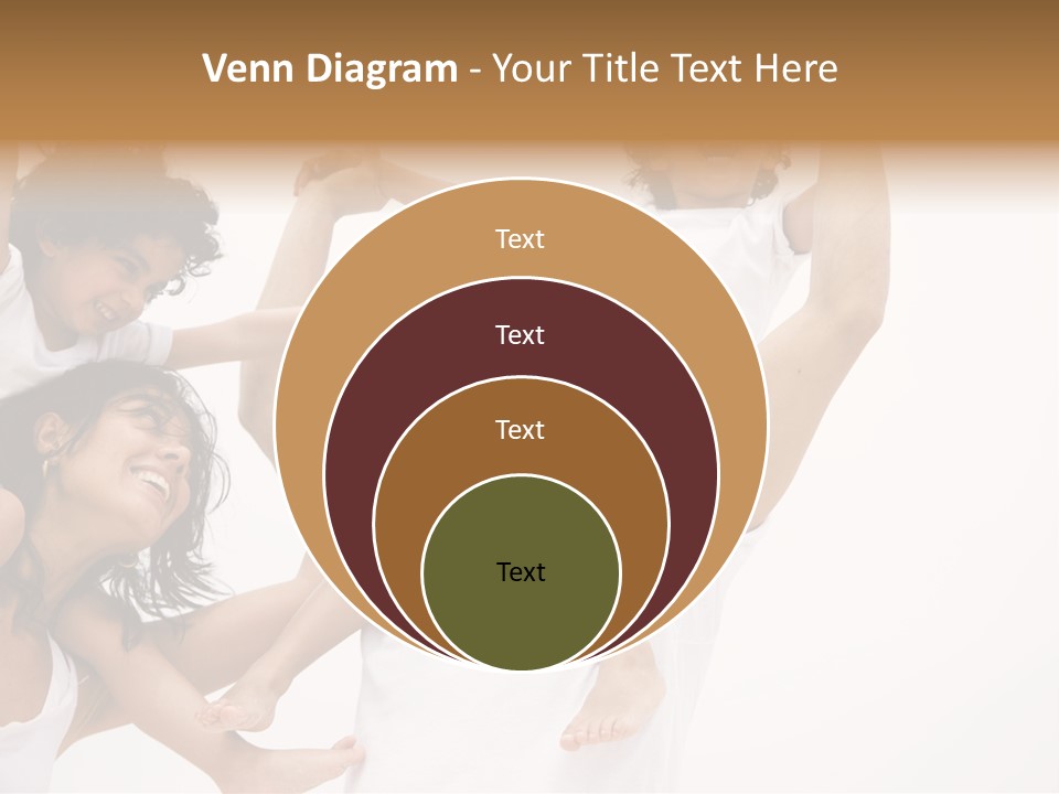 Family Lifestyle Portrait Of A Mum And Dad With Their Two Kids Having Fun PowerPoint Template