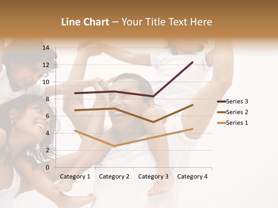 Family Lifestyle Portrait Of A Mum And Dad With Their Two Kids Having Fun PowerPoint Template