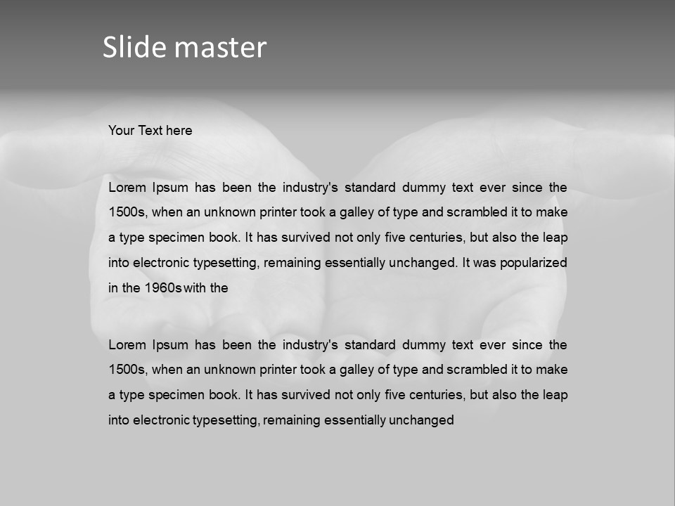 Male Outstretched Arms PowerPoint Template