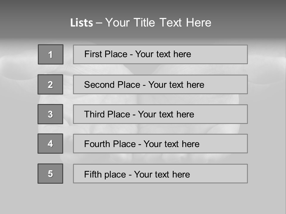 Male Outstretched Arms PowerPoint Template