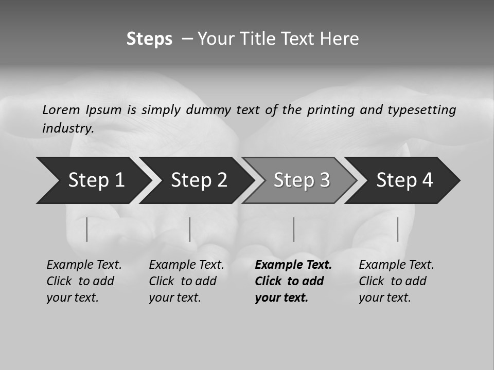 Male Outstretched Arms PowerPoint Template