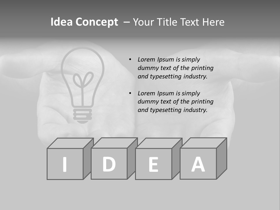 Male Outstretched Arms PowerPoint Template