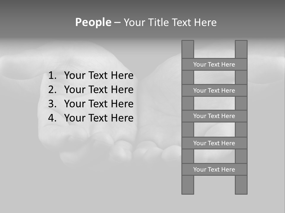 Male Outstretched Arms PowerPoint Template