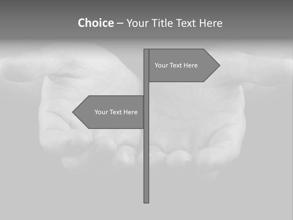 Male Outstretched Arms PowerPoint Template