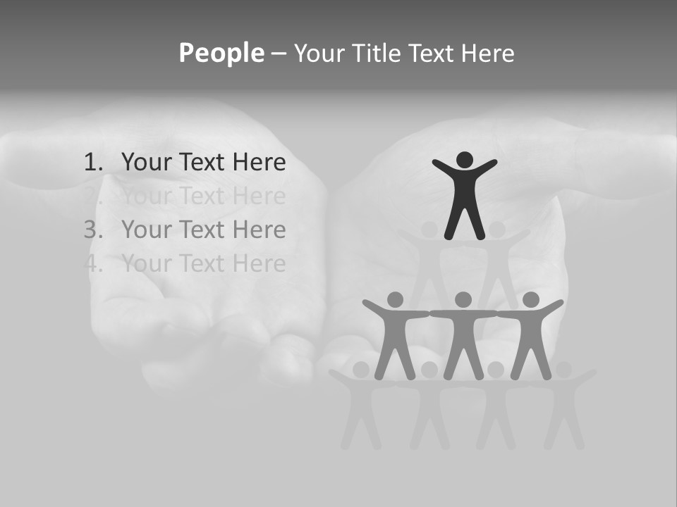 Male Outstretched Arms PowerPoint Template