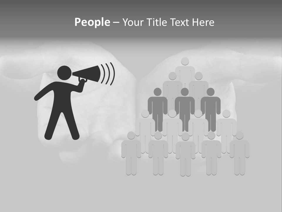 Male Outstretched Arms PowerPoint Template