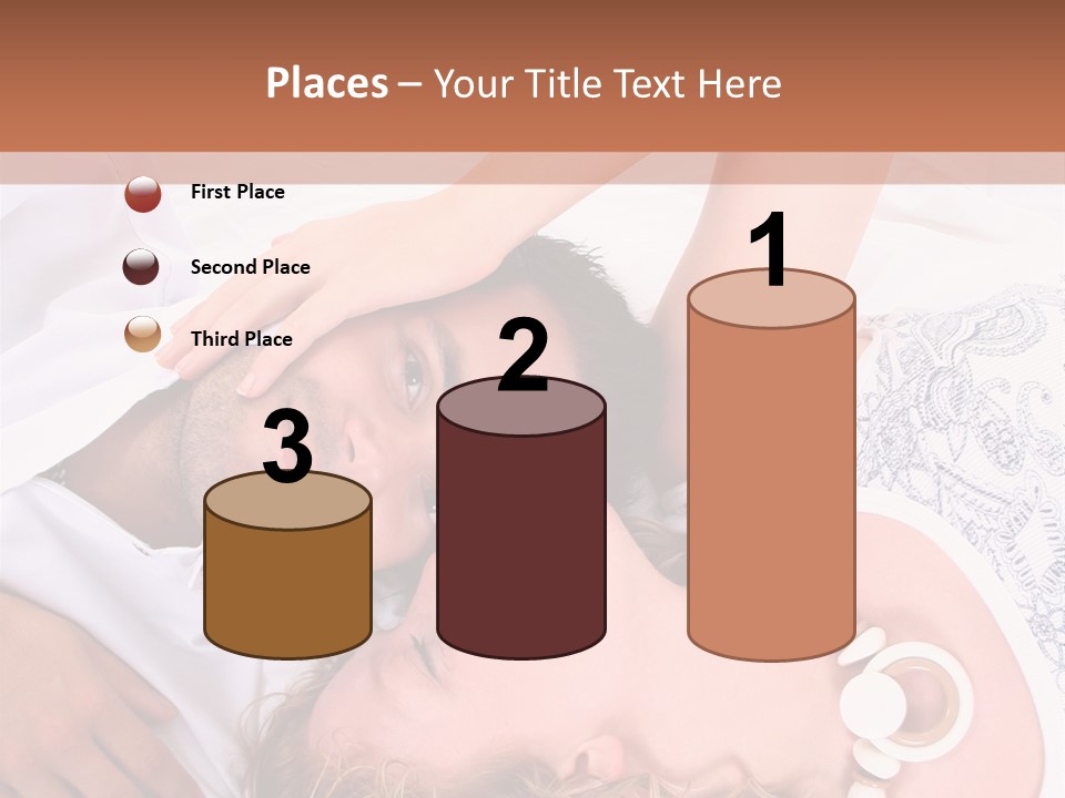 Couple In White >> Sleeping Together PowerPoint Template