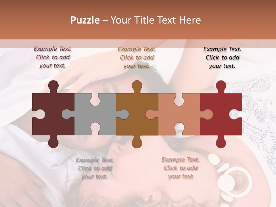 Couple In White >> Sleeping Together PowerPoint Template