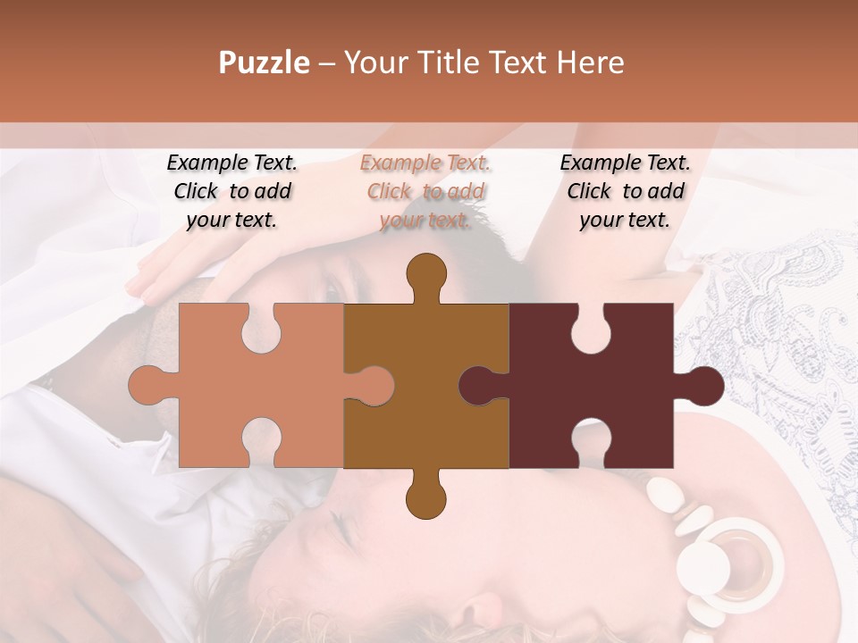 Couple In White >> Sleeping Together PowerPoint Template