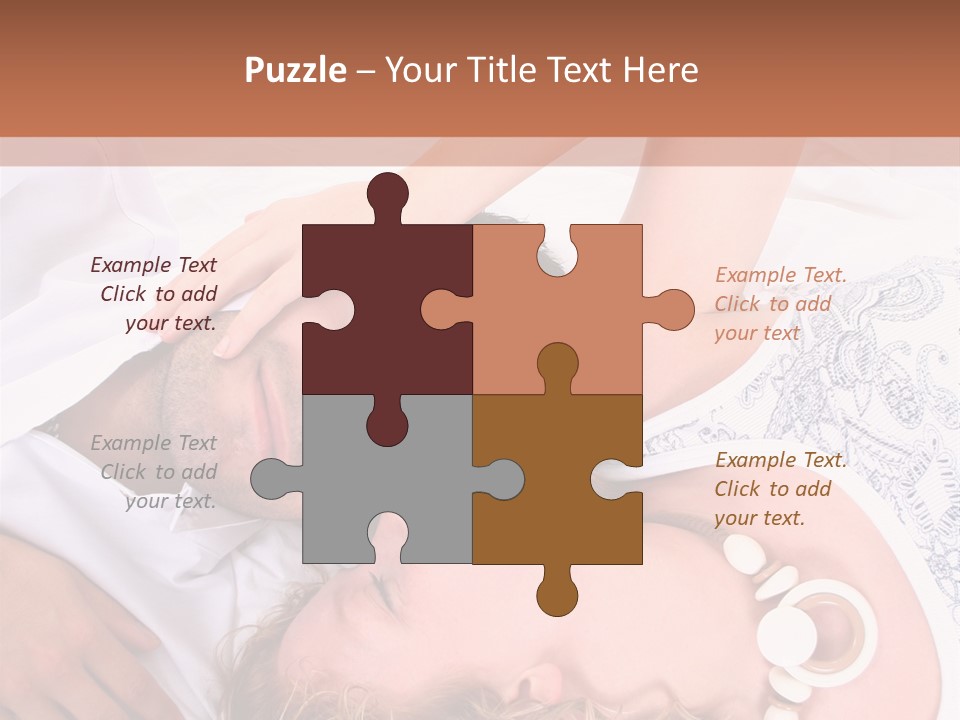 Couple In White >> Sleeping Together PowerPoint Template