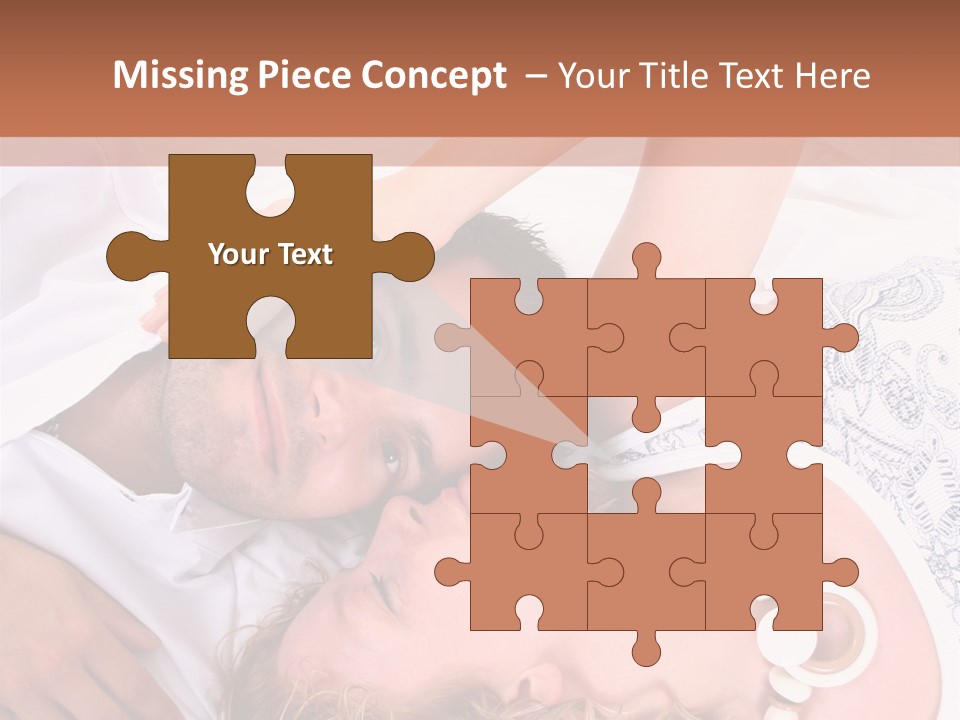 Couple In White >> Sleeping Together PowerPoint Template