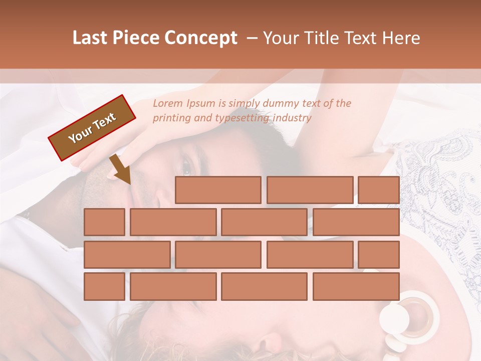 Couple In White >> Sleeping Together PowerPoint Template