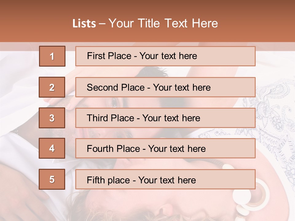 Couple In White >> Sleeping Together PowerPoint Template