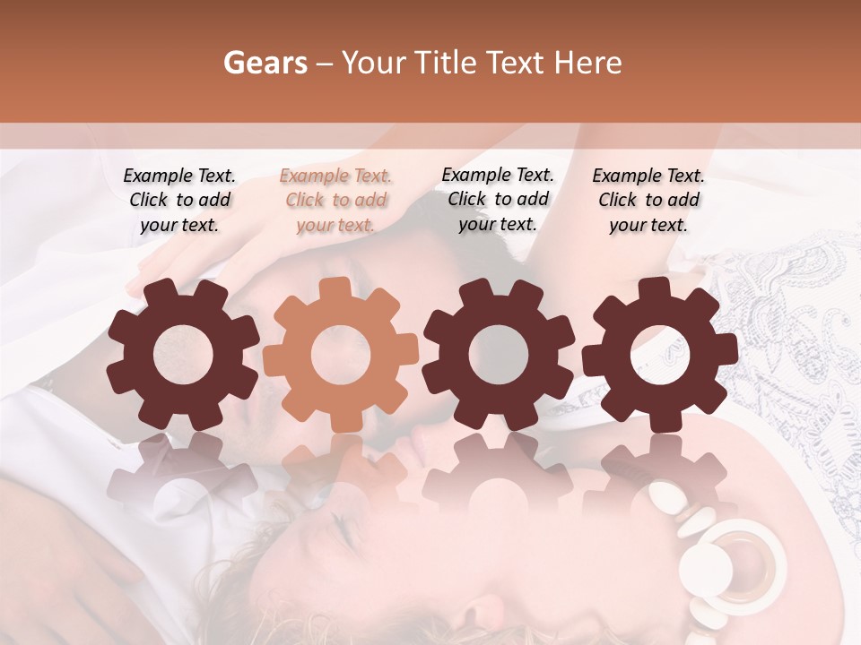 Couple In White >> Sleeping Together PowerPoint Template